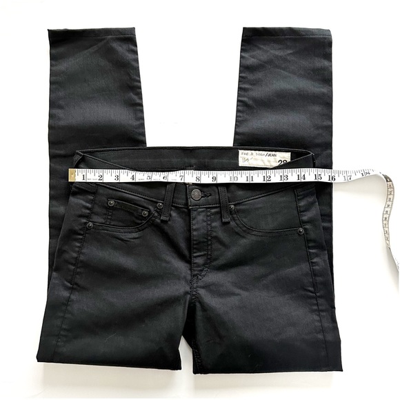 RAG & BONE shoreditch Size 28 Women's Cotton Blend Black coated Denim Jeans - Picture 5 of 11